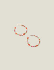 Small Beaded Hoops, , large