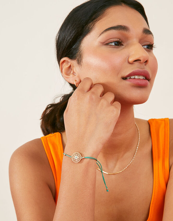 Filigree Turquoise Stone Friendship Bracelet , , large