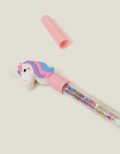 Girls Confetti Unicorn Topper Pen, , large