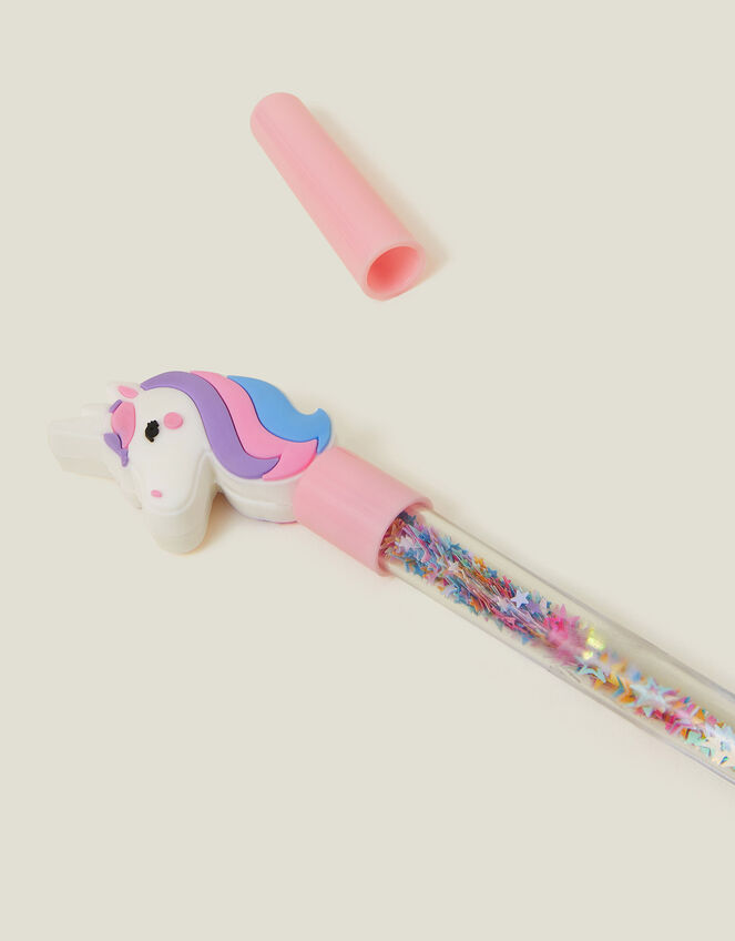Girls Confetti Unicorn Topper Pen, , large