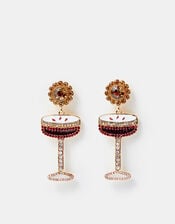 Embellished Espresso Martini Drop Earrings, , large