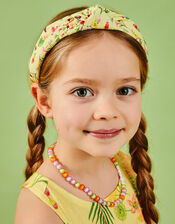 Girls Floral Print Headband, , large