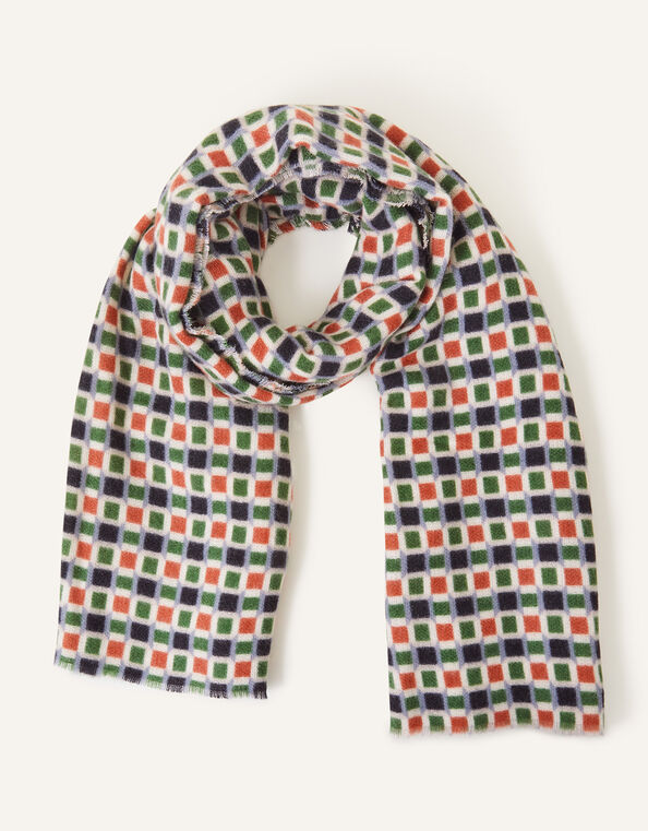 Tile Print Blanket Scarf, , large