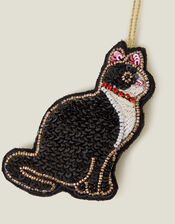 Embellished Cat Christmas Tree Decoration, , large