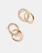 Infinity Pav&eacute; Stud Earrings, , large