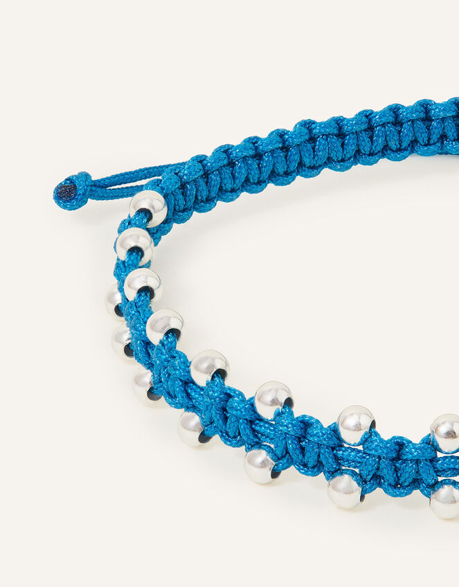 Sterling Silver Ball Threaded Friendship Bracelet, , large