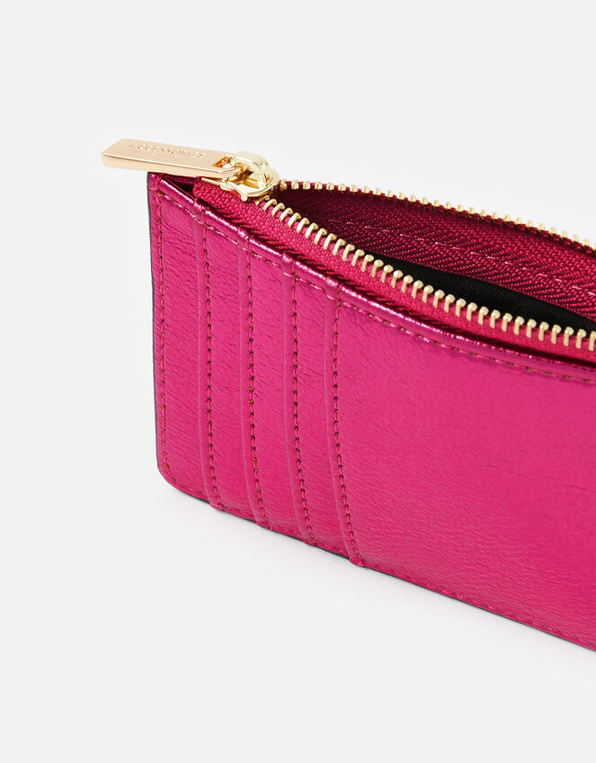 Metallic Shoreditch Card Holder, Pink (FUCHSIA), large