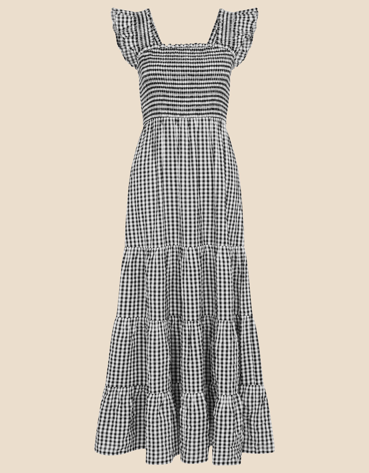 Gingham Tiered Dress Black Dresses Accessorize UK