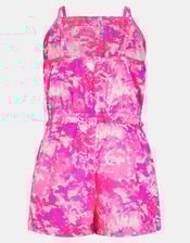 Girls Tie Dye Strappy Playsuit, Multi (BRIGHTS MULTI), large