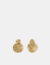 Disc Drop Earrings Gold, , large