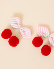 Girls Cherry Salon Clips Set of Two, , large