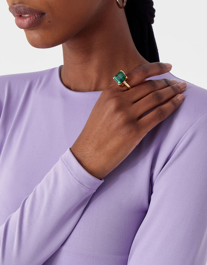 Statement Stone Ring Green Rings Accessorize UK