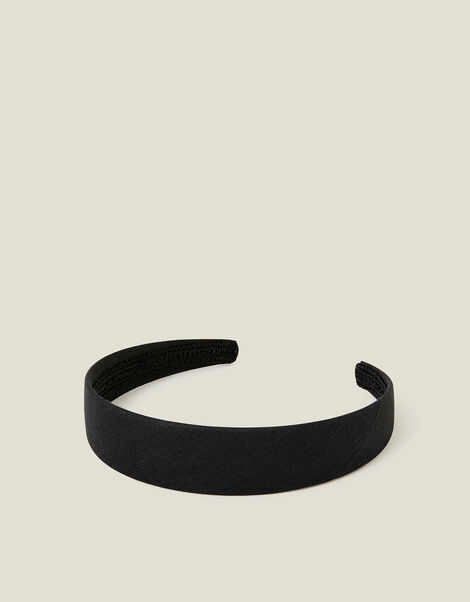 Thick Denim Headband, Black (BLACK), large