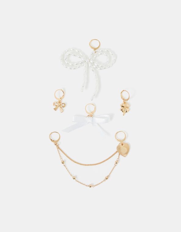 6-Pack Pearl Bow Shoe Charms, , large