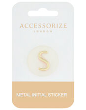 Metallic Initial Sticker - S, , large
