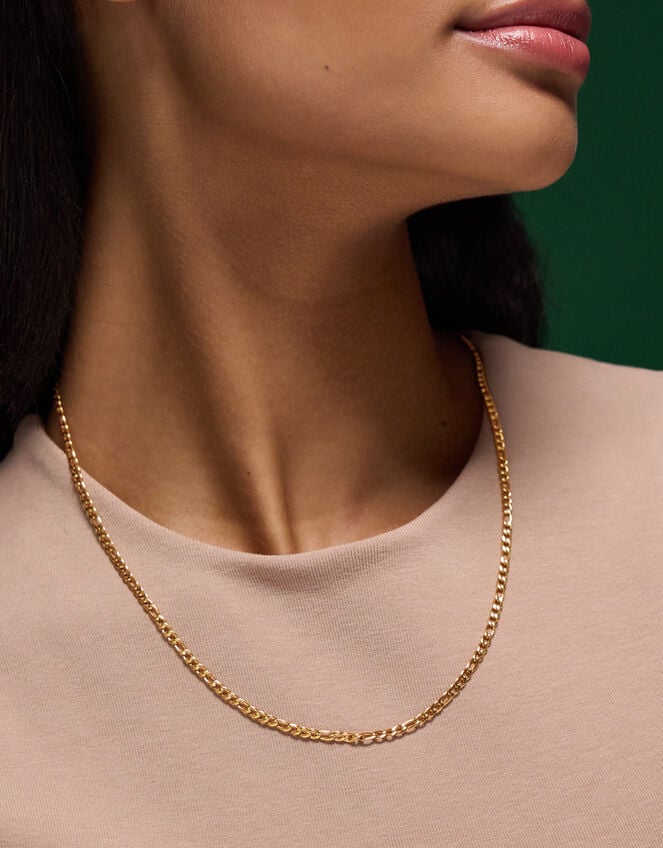 Stainless Steel Figaro Chain Necklace, , large