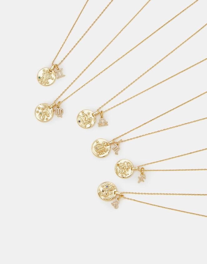 14ct Gold-Plated Zodiac Charm Necklace, Gold (GOLD), large