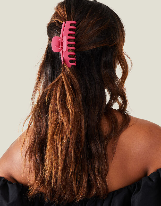 Extra Large Matte Claw Clip, Pink (FUCHSIA), large