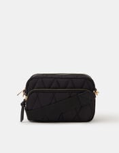 Dina Quilted Nylon Crossbody Bag, , large