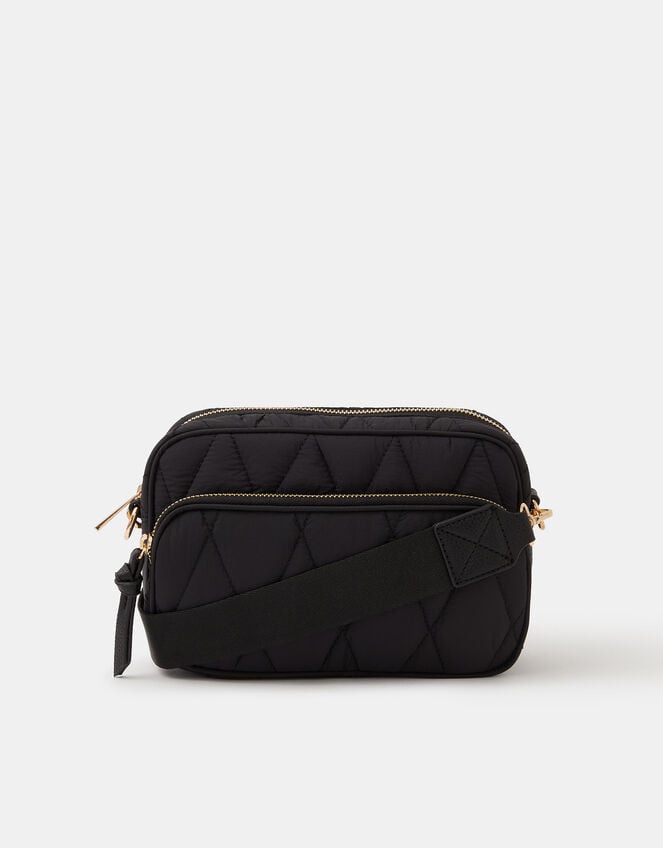 Dina Quilted Nylon Crossbody Bag, , large