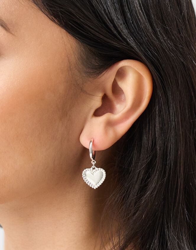 5-Pack T-Bar & Heart Hoop Stud Earrings, , large