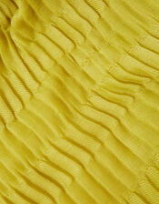 Textured Pleat Scarf, Yellow (YELLOW), large