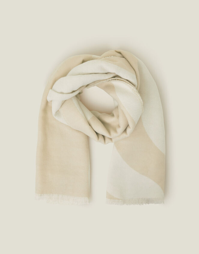 Swirl Print Blanket Scarf, , large