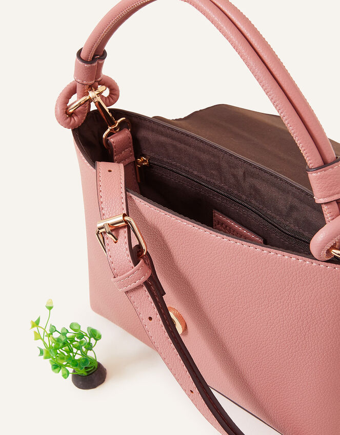 Double Strap Handheld Bag, Pink (PINK), large
