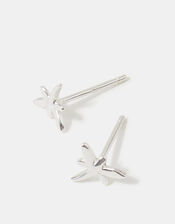 Sterling Silver Dragonfly Stud Earrings, , large