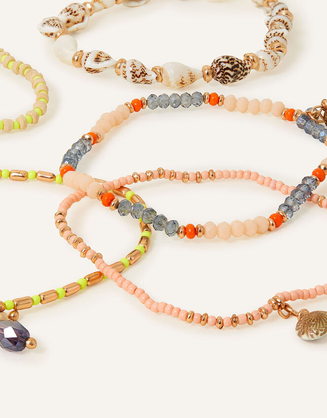 Shell Stretch Bracelets 6 Pack, , large