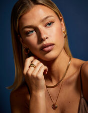 14ct Gold-Plated Chunky Ridge Ring, Gold (GOLD), large