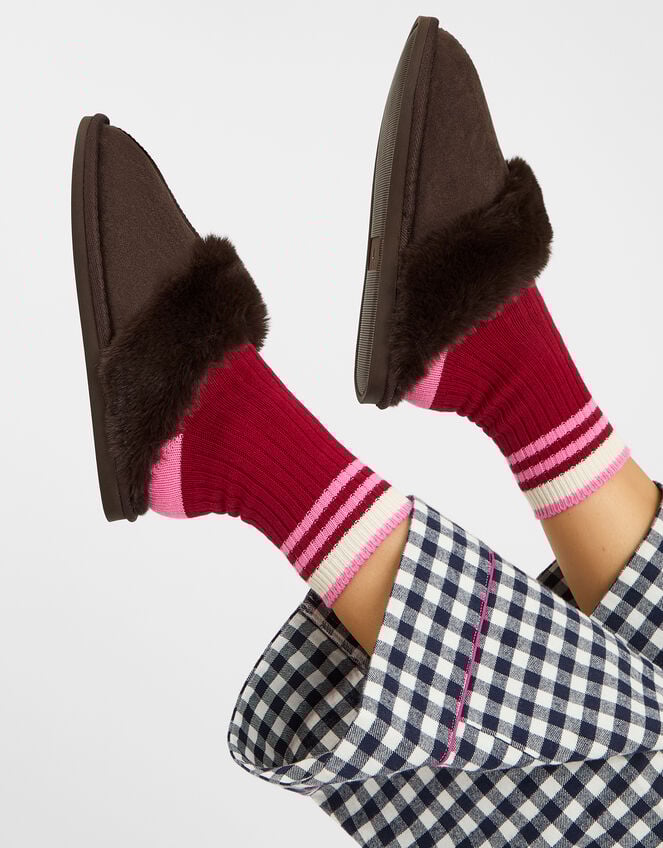 Stripe Ribbed Socks, , large