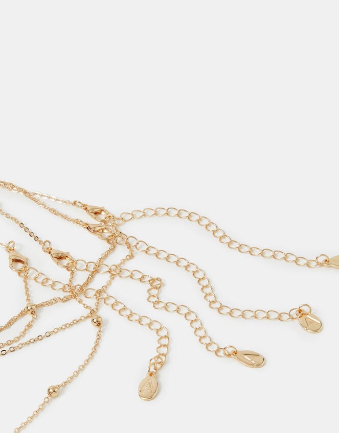 4-Pack Pearl Station Pendant Necklaces, , large