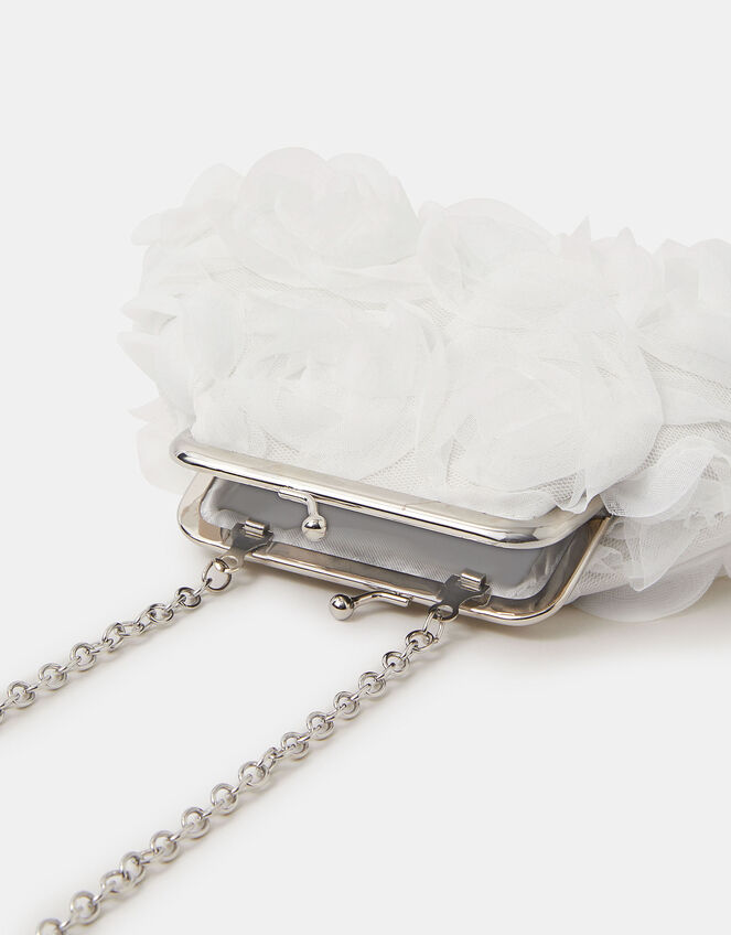 Girls Floral Organza Clip Frame Mini Bag, , large