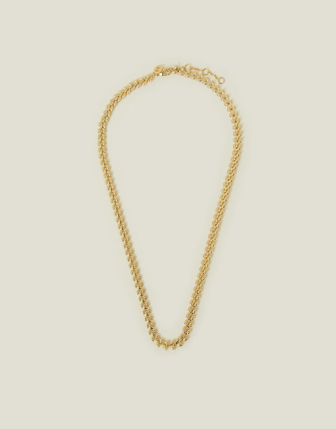 14ct Gold-Plated Leaf Chain Necklace, , large