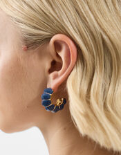 Ribbed Chunky Hoop Earrings, , large