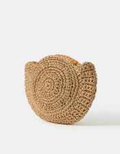 Metallic Shell Macram&eacute; Crossbody Bag, , large