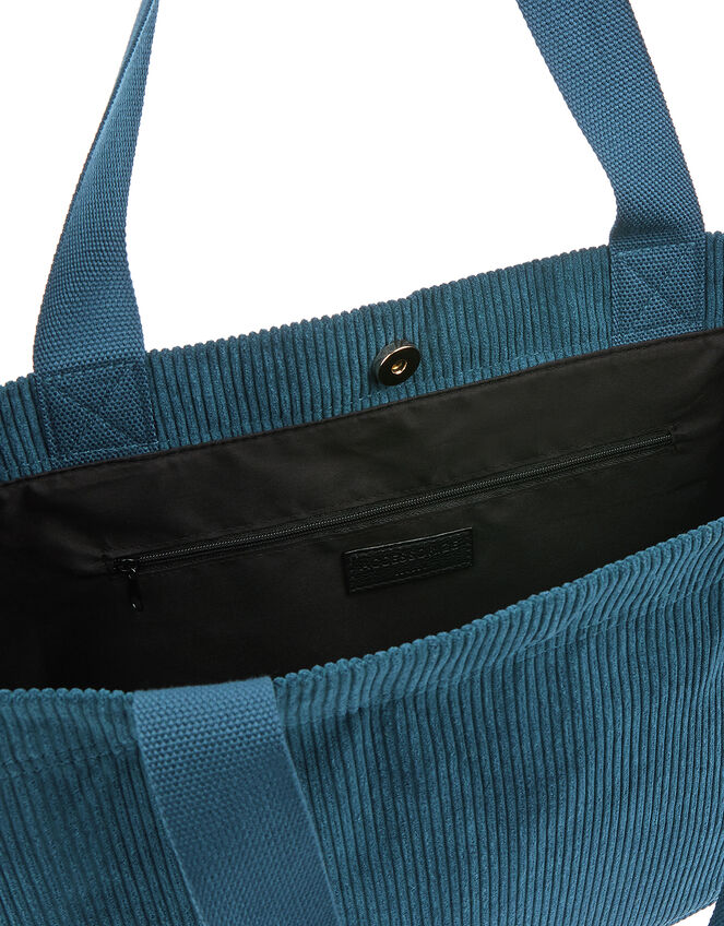 Cord Shopper Bag, Teal (TEAL), large