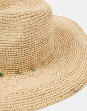 Bead Trim Fedora Hat, , large