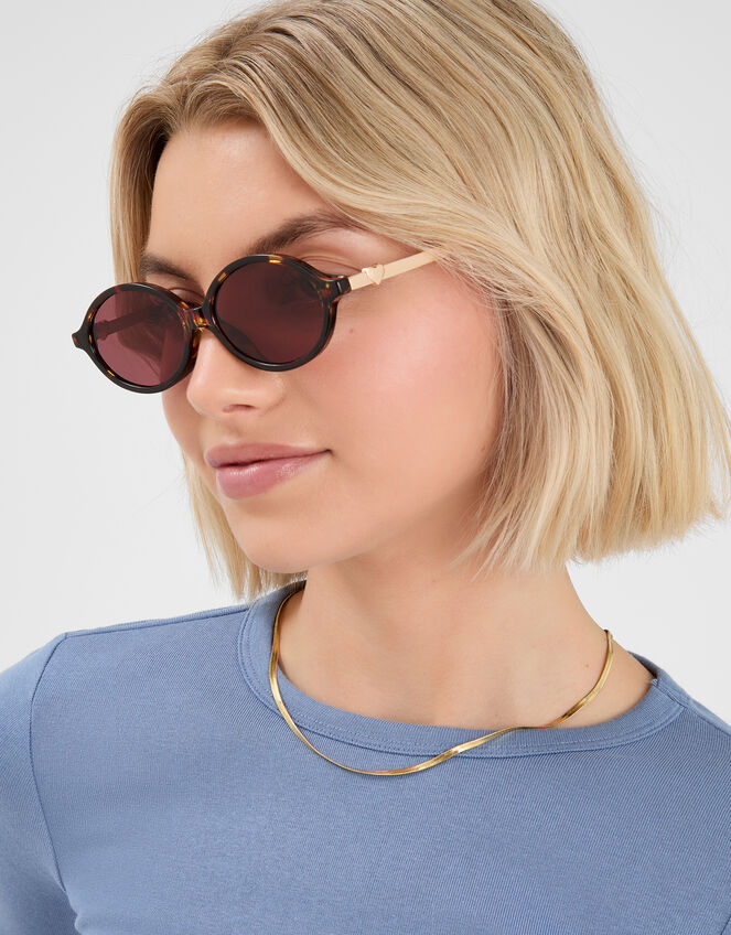 Tort Oval Sunglasses, , large