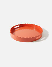 Large Scallop Round Tray, Orange (ORANGE), large