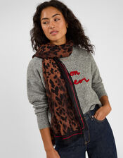 Lightweight Leopard Print Scarf, , large