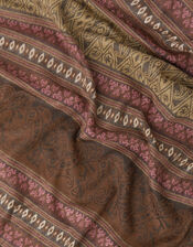 Paisley Print Blanket Scarf, , large