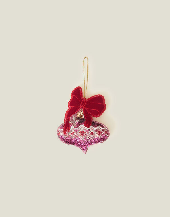Embellished Bauble Hanging Decoration, , large