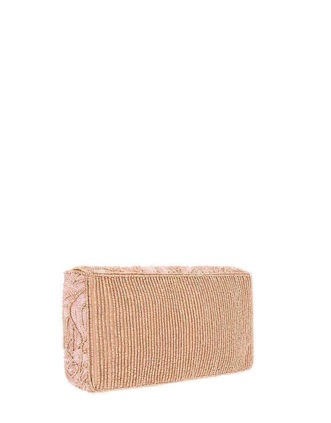 Sequin Floral Clutch Bag, Pink (PALE PINK), large