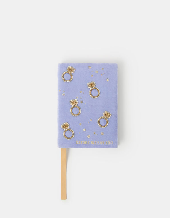 Beaded Velvet Wedding Notebook, , large