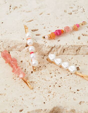 Pearl Gem Hair Slides 4 Pack, , large