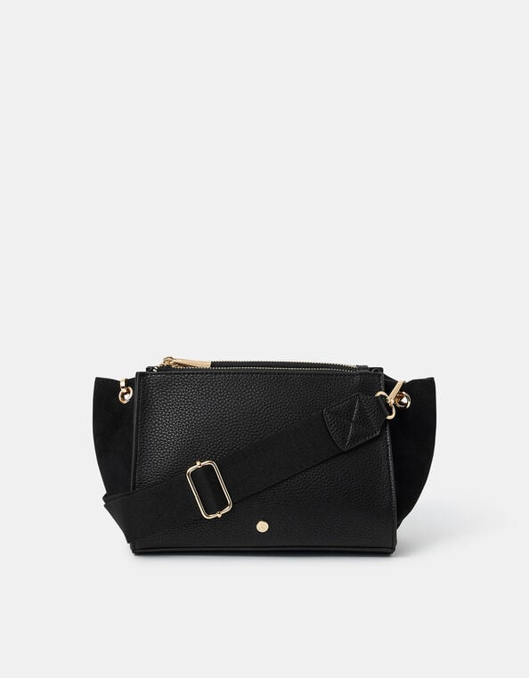 Double Zip Crossbody Bag, , large