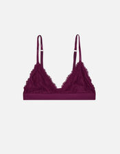 Geometric Lace Bralet, Red (BURGUNDY), large