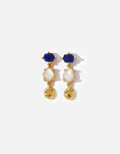 Gold-Plated Grecian Stone Drop Earrings, , large